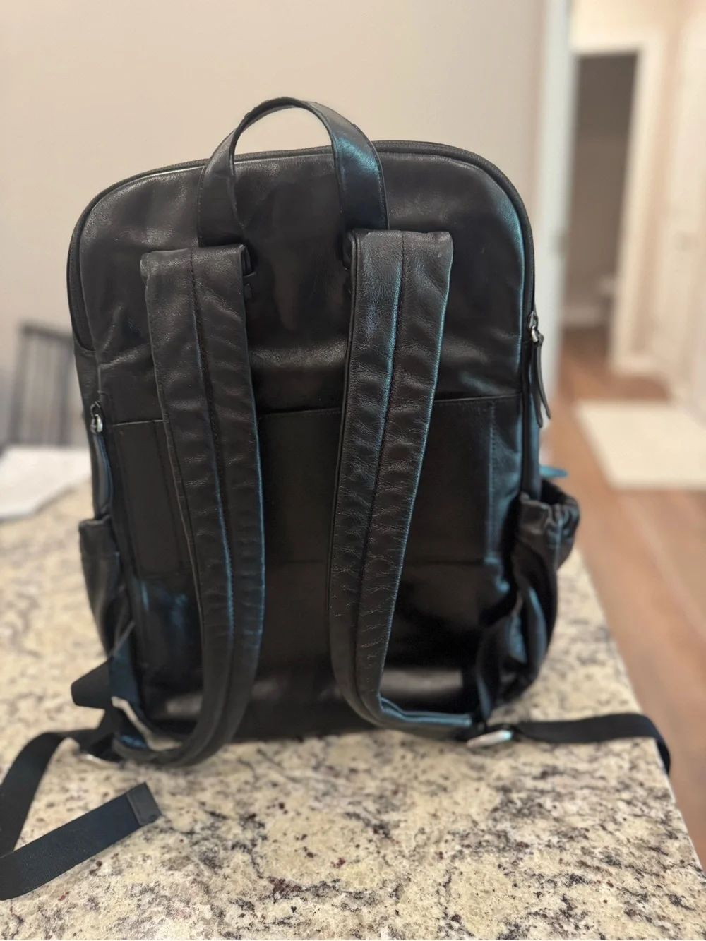 Vera Bradley Genuine Leather Carryall Backpack – Black
